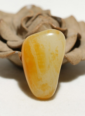 黄皮13.21克白玉挂件吊坠把件手玩件新疆和田玉籽料原石原料