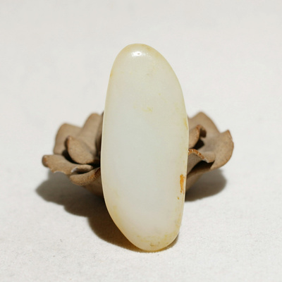 金皮30.1克白玉挂件吊坠把玩件新疆和田玉籽料原石原料