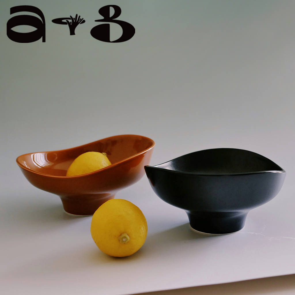 telos|手工小众陶瓷streamer fruit bowl高足碗 汤碗 沙拉碗