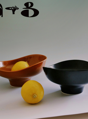 telos|手工小众陶瓷streamer fruit bowl高足碗 汤碗 沙拉碗