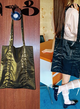 ALLGOODGOODS telos小众缎面可折叠可伸缩双款式布袋单肩斜跨包