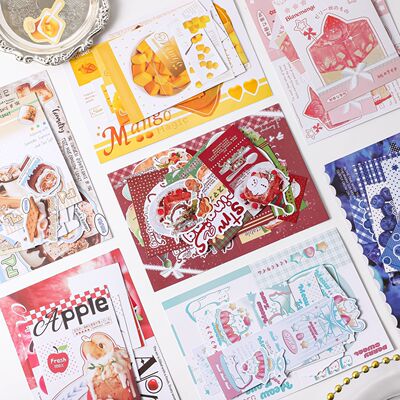 折页文创清新混合随心配卡头卡背