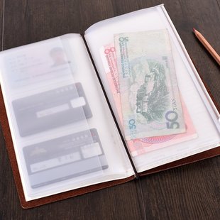日本Traveler Notebook旅行者笔记本DIY手工配件票据收纳袋内芯页