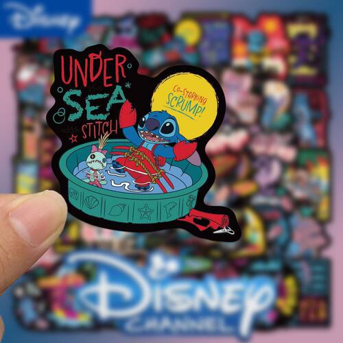 黑边可爱史迪奇贴纸diy手账电脑