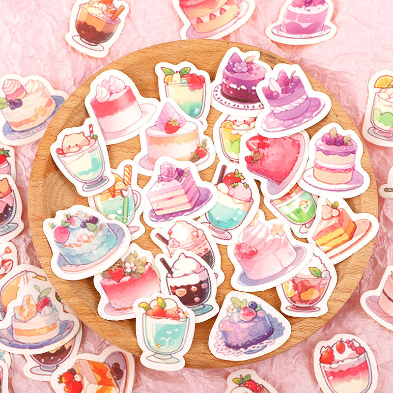 ins风装饰韩国卡通食物甜点贴纸