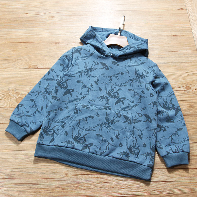 外贸童装春秋款男童加绒卫衣满印