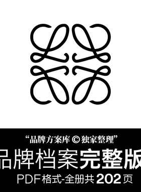 LOEWE品牌档案原创整理 品牌方案库独家出品手册PDF 潮牌服饰行业