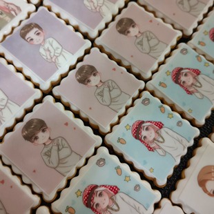 糖霜饼干定制logo印字图案订做公司企业广告散水饼离职伴手礼儿童