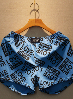 3条男士短裤纯棉宽松内裤家居阿罗裤三分裤睡裤潮男生四角大裤衩