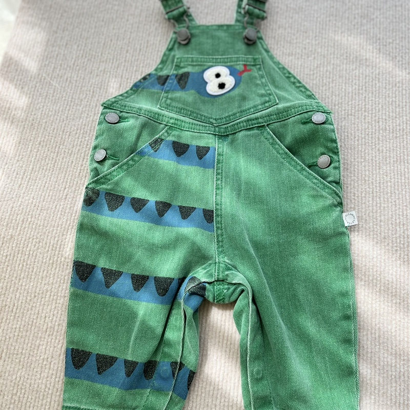 元 英国 Stell* 贪吃蛇背带裤宝宝春秋装夏季休闲长裤婴儿牛仔裤