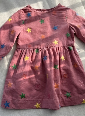 元 英国 Stell* 粉色星星连衣裙0-2岁1男裤子儿童背带裤宝宝夏季