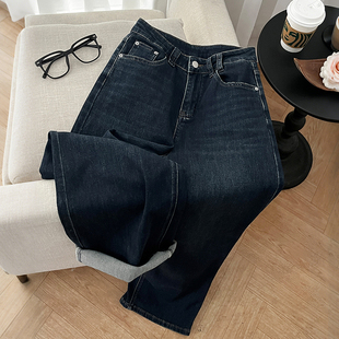 新款 阔腿水洗牛仔裤 秋百搭时尚 设计感显瘦通勤窄版 9511 韩版 1CoMo