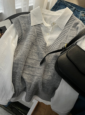 CoMo 新款全羊毛百搭时尚韩版设计舒适通勤爆款无袖搭配马甲9872