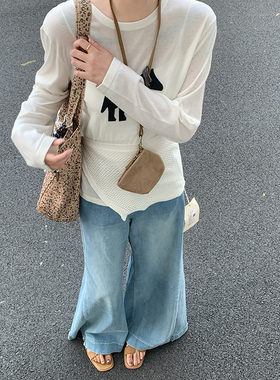 CoMo 披肩套头针织衫秋白色设计感长袖上衣温柔风休闲内搭7126