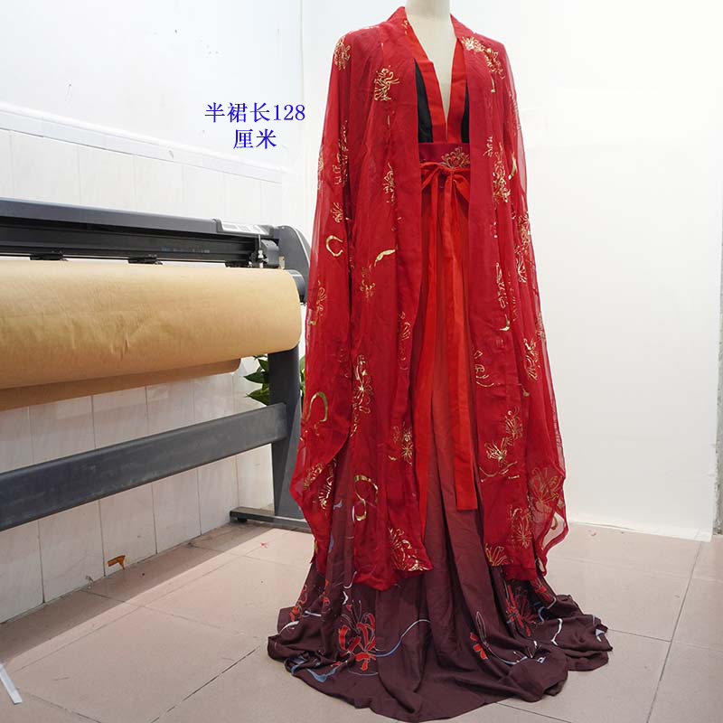 广袖花嫁汉服女齐胸襦裙超仙气飘逸古装薄纱度假中国风大袖衫全套