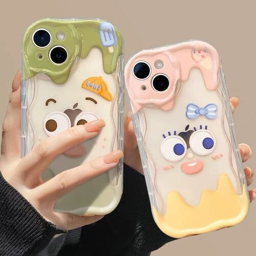 Cartoon Melting Ice Cream All-inclusive Wavy Soft Shockproof Phone Case 适用 iPhone 17 16 15 14 13