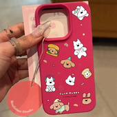 Puppy Hamburger Pro Cover Max Cute Phone Litchi Case Soft 适用 Texture iPhone TPU