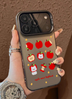 Cartoon Cute Cat Pattern Silver Hard Case 适用 iPhone 17 14 15 Pro Max 16 Pro Protective Cover