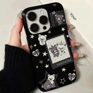 Dark Style Relax Bear 适用 iPhone 17/16/15/14/13/12/11/XS/XR Soft TPU Case (17 Pro Compatible)