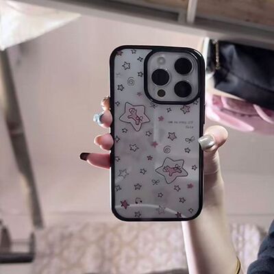 Bow Pony Star Phone Case 适用 iPhone 17 Pro Max 16 15 14 Acrylic Soft Edge Protective Cover