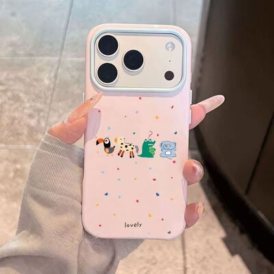 Cartoon Animal Phone Case Cute European Style Shockproof Cover 适用 iPhone 18 Pro Max 17 16 15 14 13