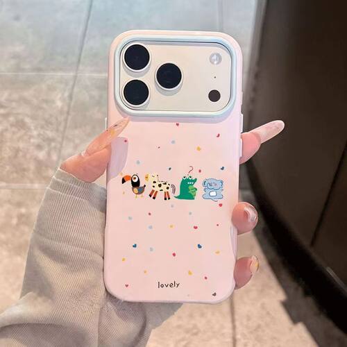 Cartoon Animal Phone Case Cute European Style Shockproof Cover 适用 iPhone 18 Pro Max 17 16 15 14 13