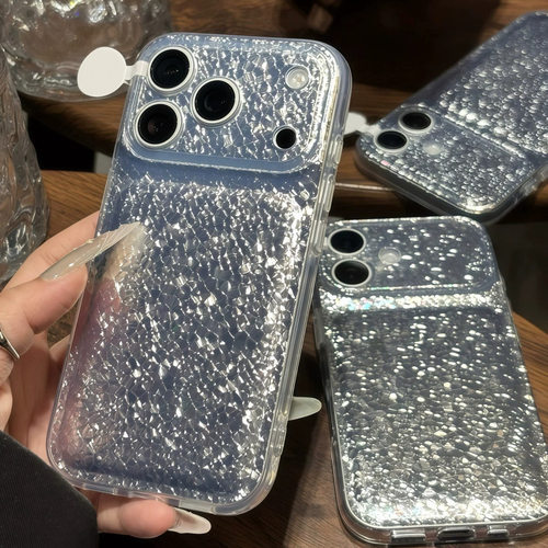 Clear Bling Diamond Glitter Pattern Shockproof Protective Case 适用 iPhone 17 Pro Max 16 15 14 13