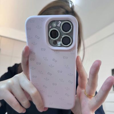 Cute Bone Paw Print Soft糯米壳 Phone Case 适用 iPhone 17 Pro Max/16/15 Adorable & Lightweight