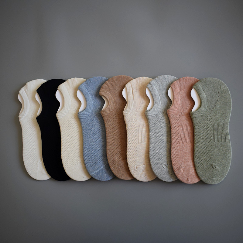 隐形夏季女生透气无骨网眼船袜