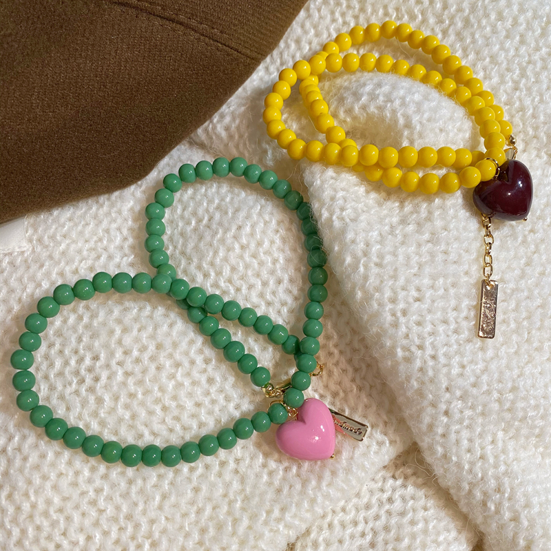 韩国东大门helder项链辣妹绿色