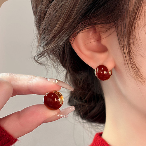 奥特莱斯撤柜清仓捡漏18K金两戴安可拉红相思豆outlets气质高级感