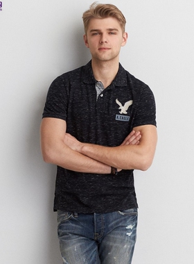 美国正品 American Eagle/AE美国鹰男士夏季飞鹰标短袖Polo衫