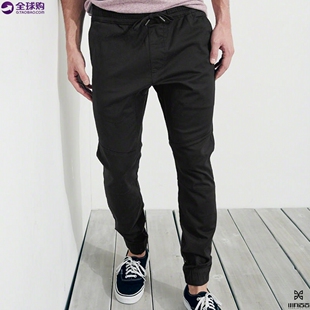 断码特价 Hollister/海鸥 男士休闲时尚弹力斜纹布紧身休闲长裤