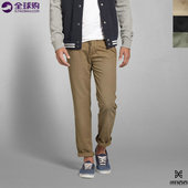 直筒休闲裤 Abercrombie 经典 全棉卡其布水洗复古修身 Fitch AF男士