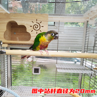 鹦鹉实木站杆达洋鸟笼配套站杆配件定制木质鹦鹉站棍螺丝固定站杆