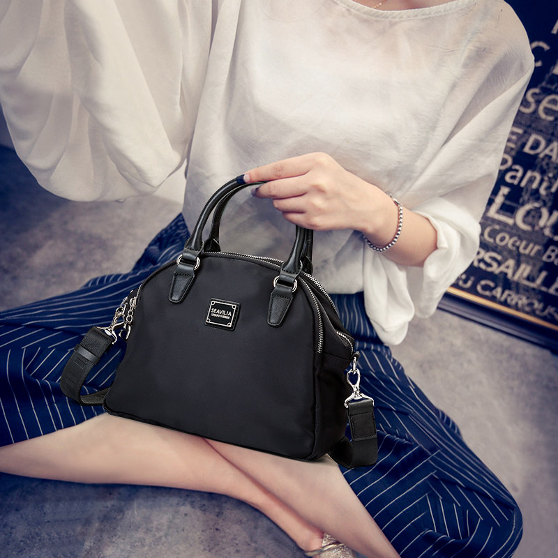 诗蔚贝壳包包2020新款手提包女小斜挎包尼龙女士妈妈牛津布帆布包