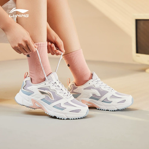 Li Ning, спортивная обувь, весенняя высокая сетчатая универсальная повседневная обувь на платформе