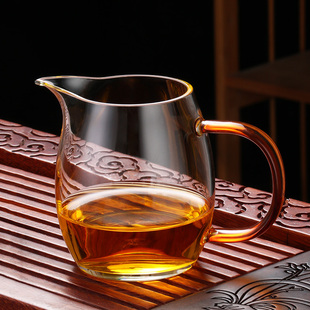 耐热高硼硅加厚玻璃公道杯带茶漏茶海过滤网功夫高档公杯分茶器