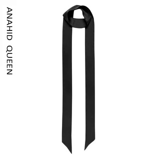 新品ins真丝长条丝巾高级感女飘带斜角发带桑蚕丝领带腰带包绑带