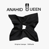 新品 22姆米真丝风车方巾方形大肠发圈女发绳桑蚕丝赫本风发饰头饰