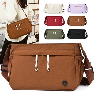 斜挎包女轻便尼龙布休闲单肩包上班通勤小挎包中老年妈妈包收钱包
