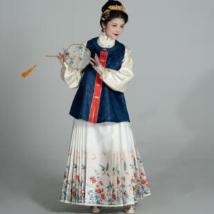 檀绾——不一样的花鸟裙高精密仿妆花纱马面裙明知汉服春秋轻薄