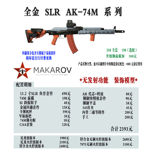 [MAKAROV] 全金 SLR AK -74M 定制成品