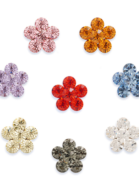 POPITS正品人字拖专用配饰DIY拖鞋饰扣奥地利水晶小花系列