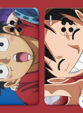 适用于可爱路飞华为mate30手机壳40pro+50海贼王20x动漫10e9个性8软防摔套