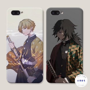 适用于我妻善逸oppo a9手机壳a3a5a7a11x福冈义勇a83鬼灭之刃防摔软防摔套