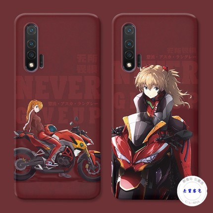 适用于EVA明日香于华为nova6手机壳5pro摩托车3i4e2s机车se潮男z软防摔套