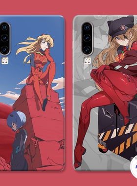 适用于EVA明日香华为p40手机壳p30p20pro绫波丽p10p9plus可爱+女款防摔套