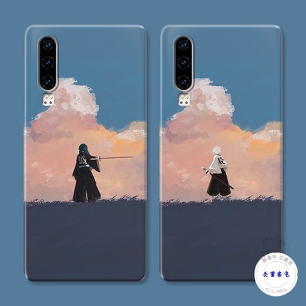 适用于时透无一郎华为p60手机壳p40p30p20pro鬼灭之刃p10p9plus男款+动漫防摔套