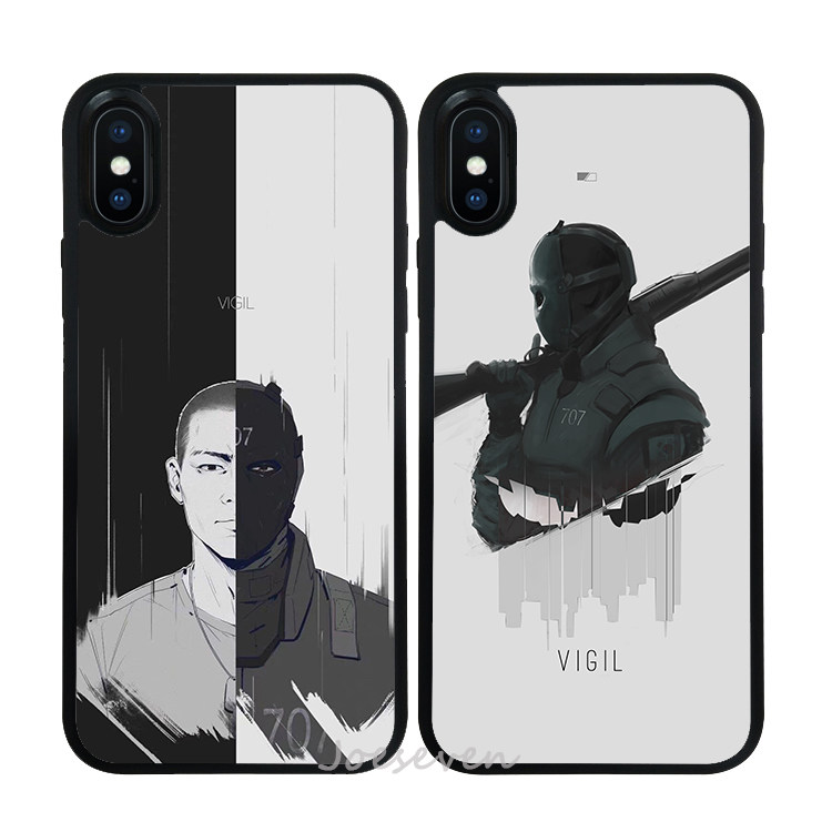 彩虹六号vigil白裤裆iphoneX手机壳苹果14适用7/511防摔12pro/max